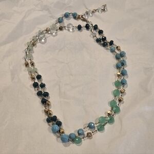 Stella & Dot Aileen Statement Necklace. Natural Stones & Mixed Beads.